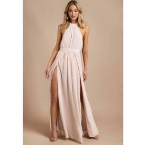 Tobi Tara Light Rose Halter Maxi Dress
